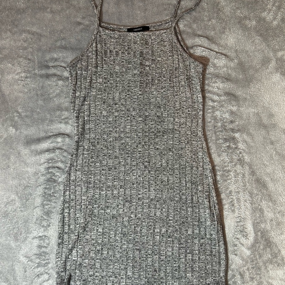 Forever 21 Gray Ribbed Camisole Top